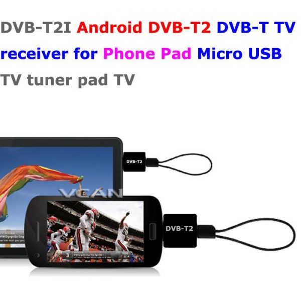 Android DVB-T2 DVB-T -vastaanotin Phone Pad Micro USB TV-virittimen APK: lle