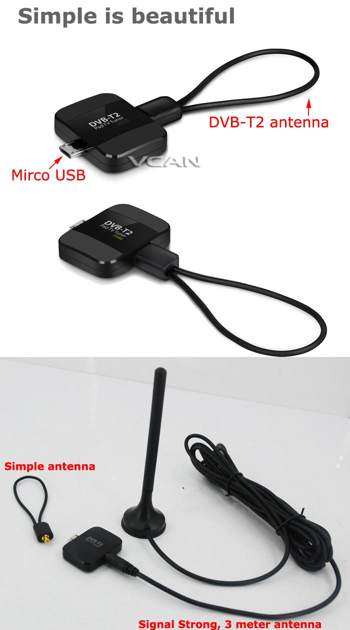 מקלט טלוויזיה DVB-T2 אנדרואיד DVB-T מקלט לטלפון מיקרו USB מקלט טלוויזיה apk - תמונה 4