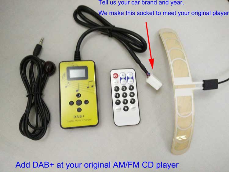 Цифровий радіоприймач DAB+ Plus dab plus тюнер Антена USB живлення AUX вхід Музичний чейнджер VCAN1410