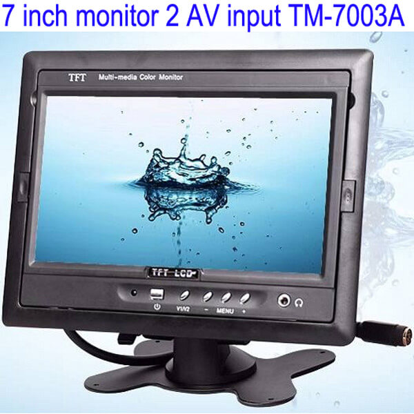 차 7 리어 뷰 카메라 TM-부 (7003a)를위한 인치 TFT LCD 모니터 2 채널 비디오 입력