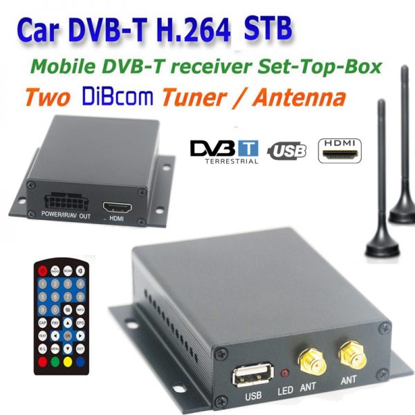 Automaattinen DVB-T-TV-vastaanotinkotelon monimuotoisuus 2 antenni MPEG4 H.264 STB dvb-t7200