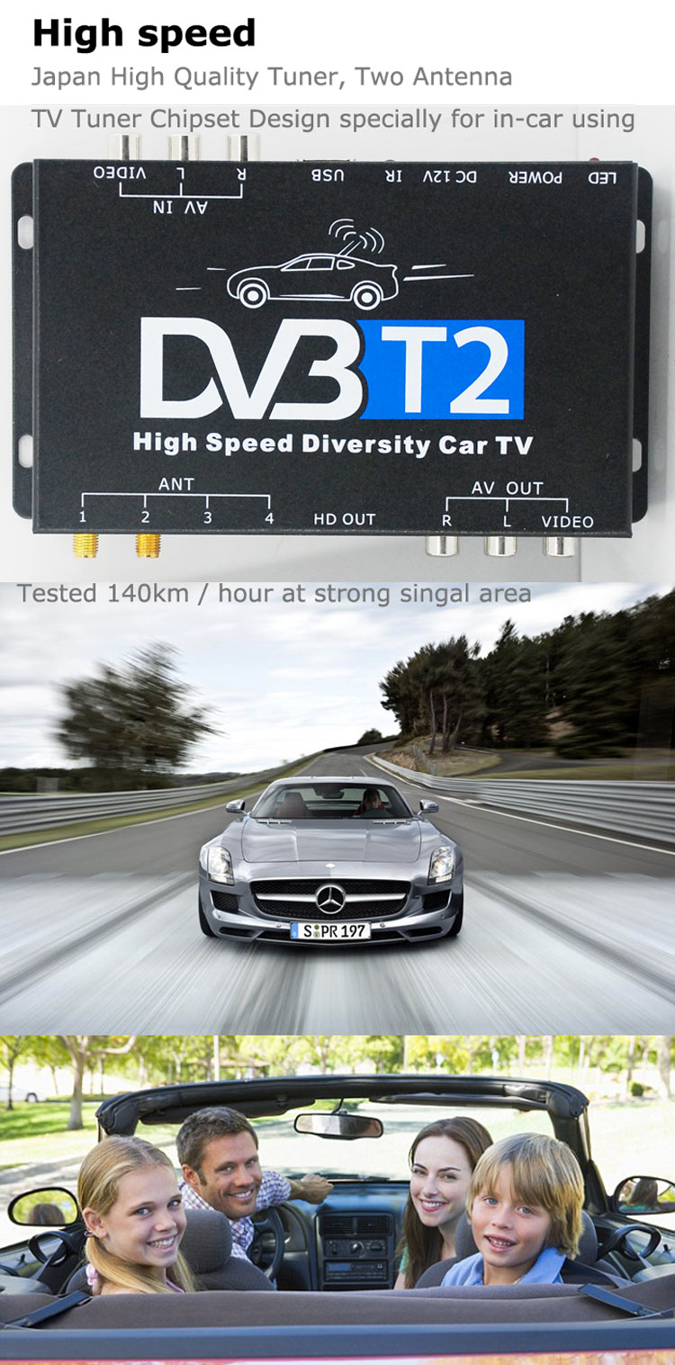 Автомобильный DVB-T2 DVB-T High Speed Digital TV приемник DTV автомобильный коробка DVB-T221 - Изображение 6