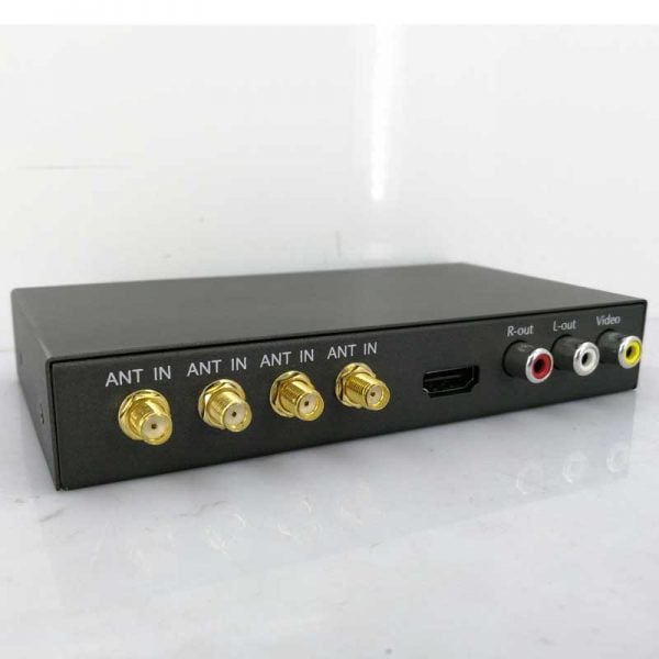 자동차 DVB-T COFDM 4 안테나 DVB-T2 4 튜너 Siano는 디지털 TV 비디오 전송 수신기 다양성 고속 셋톱 박스