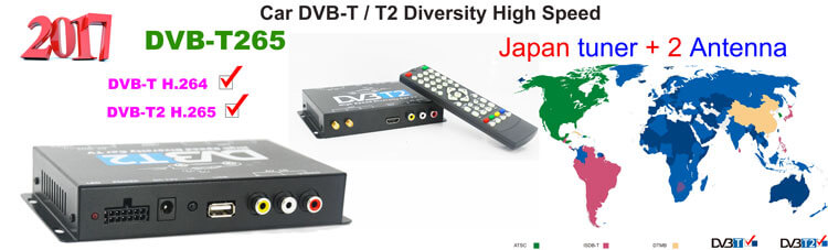 Saksa DVB-T2 H.265 HEVC Codec New Model DVB-T265 auto mobiilin digitaalisen auto DVB-T2 televisiovastaanotin - Kuva 7