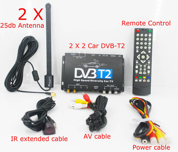 Saksa DVB-T2 H.265 HEVC Codec New Model DVB-T265 auto mobiilin digitaalisen auto DVB-T2 televisiovastaanotin - Kuva 6