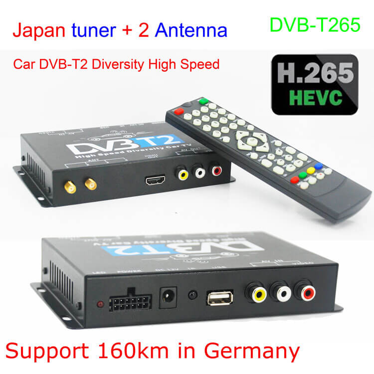 Saksa DVB-T2 H.265 HEVC Codec New Model DVB-T265 auto mobiilin digitaalisen auto DVB-T2 televisiovastaanotin - Kuva 5