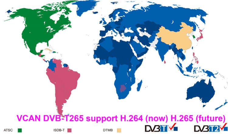 Saksa DVB-T2 H.265 HEVC Codec New Model DVB-T265 auto mobiilin digitaalisen auto DVB-T2 televisiovastaanotin - Kuva 3