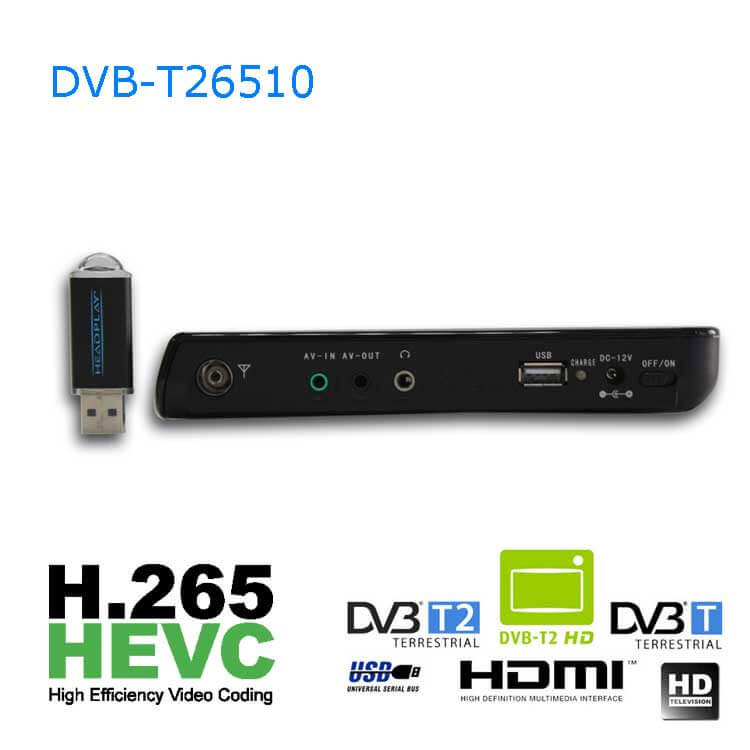 10 DVB-T2 H265 HEVC AC3解码器便携式电视PVR多媒体播放器模拟厨房卧室汽车DVB-T26510 - 图片 6