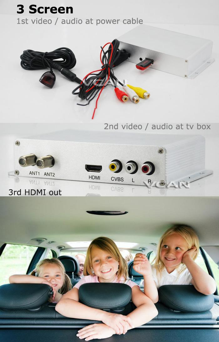 DVB-T2H Car DVB-T2 DVB-T USB HDMI HDTV tuner 2 active antenna high speed - Image 3