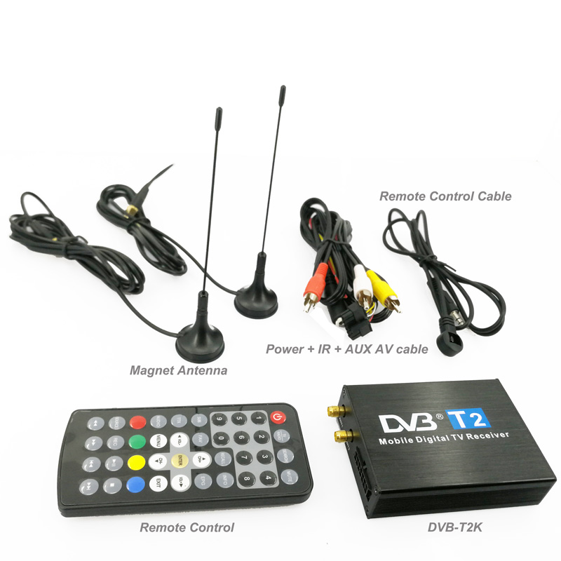 便宜的車載 DVB-T2 DVB-T USB HDMI 高速高清標清電視接收器 2 天線調諧器 - 影像 3