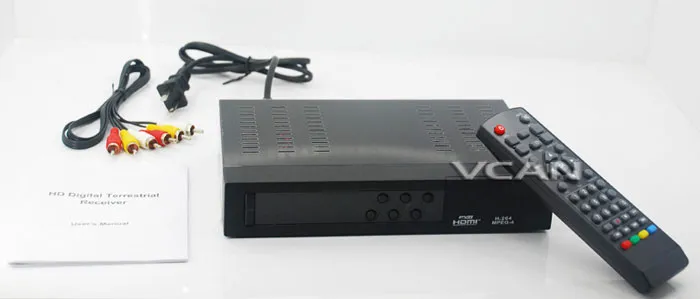 VCAN0870 ISDB-T MPEG4 مستقبل التلفاز الرقمي موالف أرضي مجموعة صندوق علوي محول هوائي تناظري