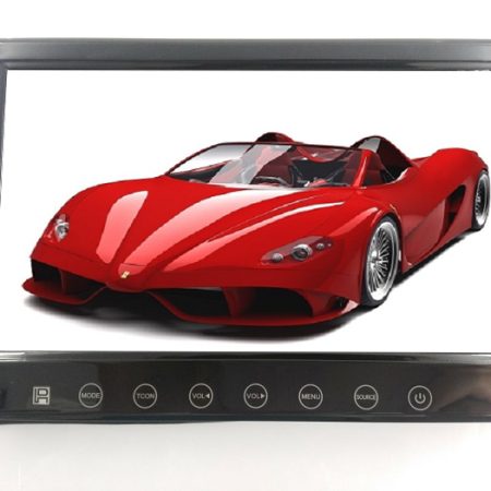 Visão alternativa de Monitor digital da tela do lcd do carro de VCAN1412 7inch com botão do toque e 2 maneira de entrada de vídeo