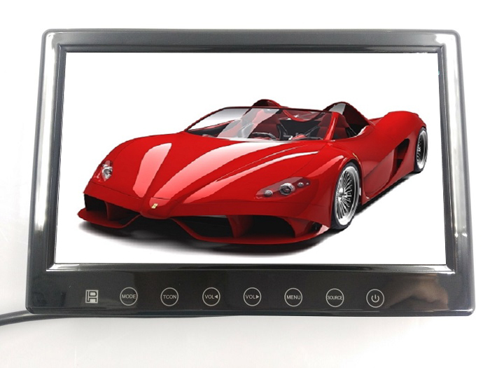 VCAN1412 moniteur d'écran lcd numérique de voiture de 7 pouces avec bouton tactile et 2 façon entrée vidéo - Image 2