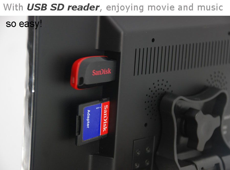 7 moniteur LCD numérique pouces avec lecteur multimédia USB SD mp5 Vcan0955 bouton tactile ultra-mince ultra-mince - Image 9