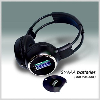 WL-2008 car wireless IR stereo TV headphone infrared headset with TV, VCR, VCD, DVD or audio system