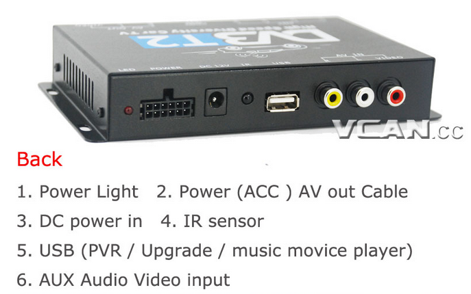 자동차 DVB-T2 4 조율사 4 USB 동영상 플레이어 HDMI 출력 HDTV DVB-T24를 갖춘 고속 자동 모바일 용 안테나 디지털 TV 수신기 - 영상 3
