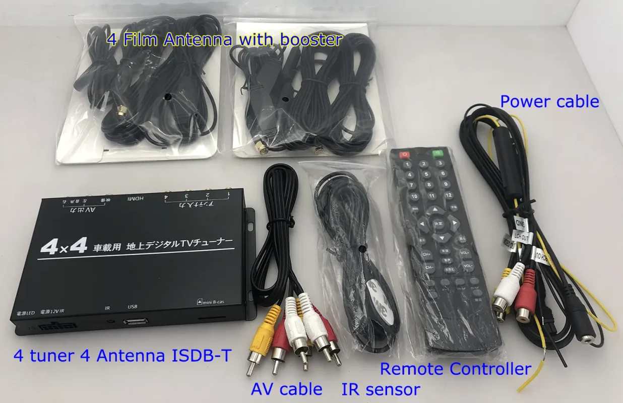im Auto 4 Tuner 4 Antenne ISDB-T ISDBT digitale TV-Box