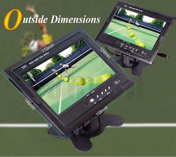 Auto 7 Monitor LCD TFT da pollici Ingresso video 2CH per telecamera posteriore TM-7003A - Immagine 4