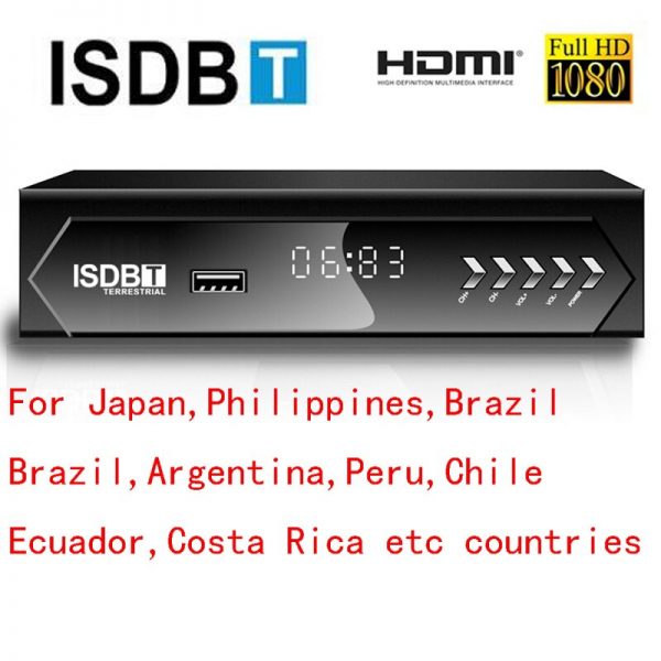 HD FTA ISDB-T استقبال موالف التلفزيون الأرضي للبرازيل الأرجنتين تشيلي فنزويلا كوستاريكا الفلبين