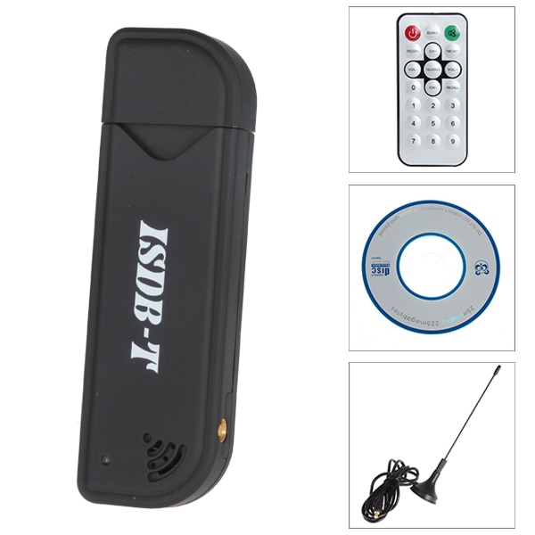 Mini ISDB-T Digital TV-Stick Video Recorder Odbiornik USB TV Pilot do komputera PC - Obraz 5