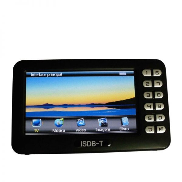ISDBT Mini TV Receiver مع 4.3 شاشة LCD بوصة لـ ISDB-T تدعم TF Card USB Video FM Digital TV Player Box