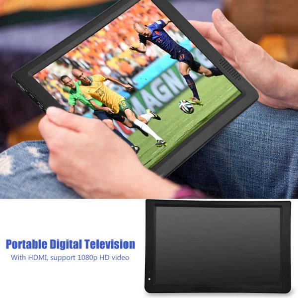 の代替ビュー LEADSTAR 12 インチHDポータブルTVISDB-TUSBデジタルテレビミニカーTVオーディオビデオプレーヤーサポートMP4モニターEUプラグ
