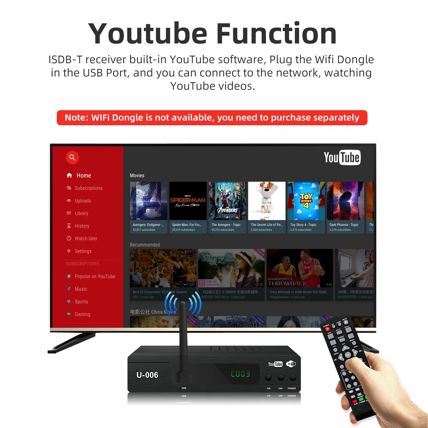 ISDB-T デジタルTV受信ボックス 新しい ISDB-T デジタル TV stb ボックス セットトップ チューナー