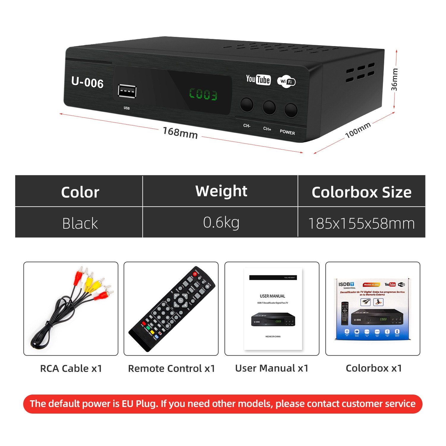 新しい ISDB-T デジタル TV stb ボックス セットトップ チューナー