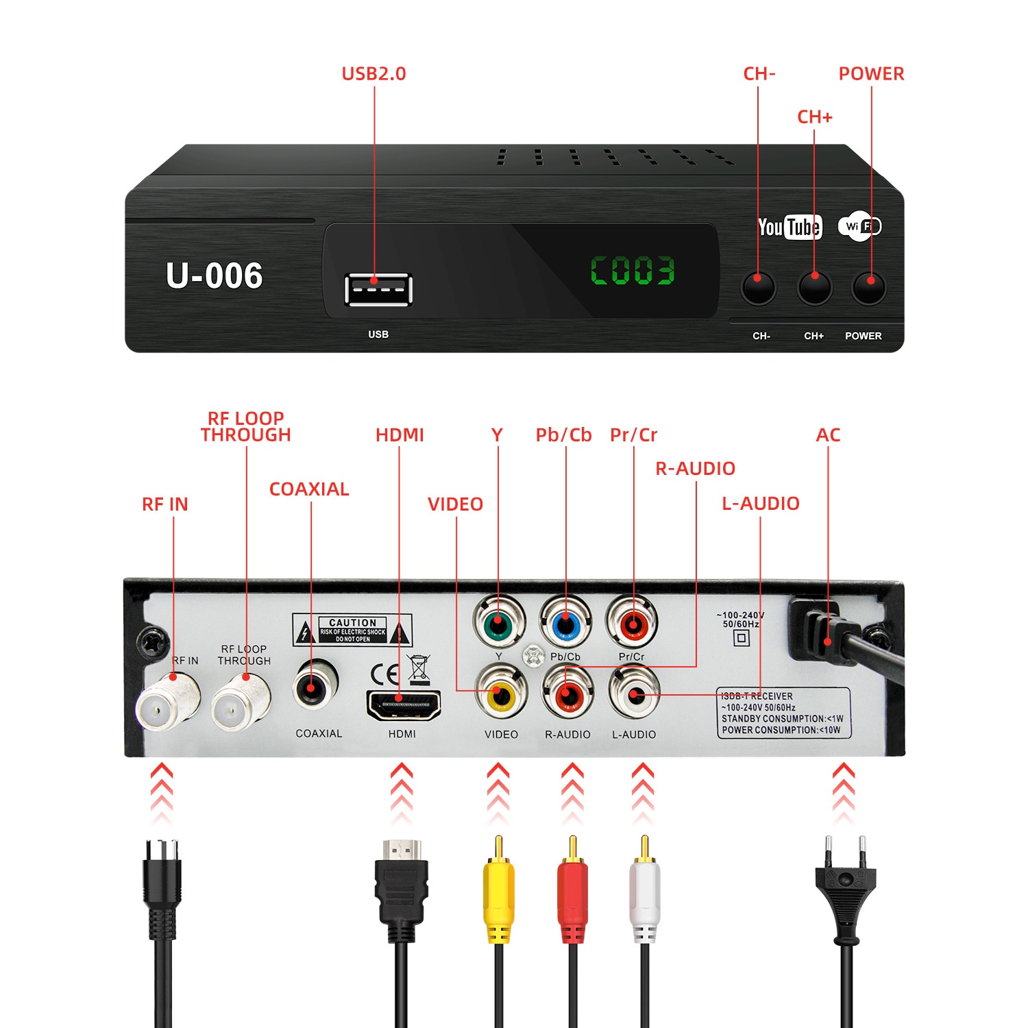 ISDB-T デジタルTV受信ボックス 新しい ISDB-T デジタル TV stb ボックス セットトップ チューナー