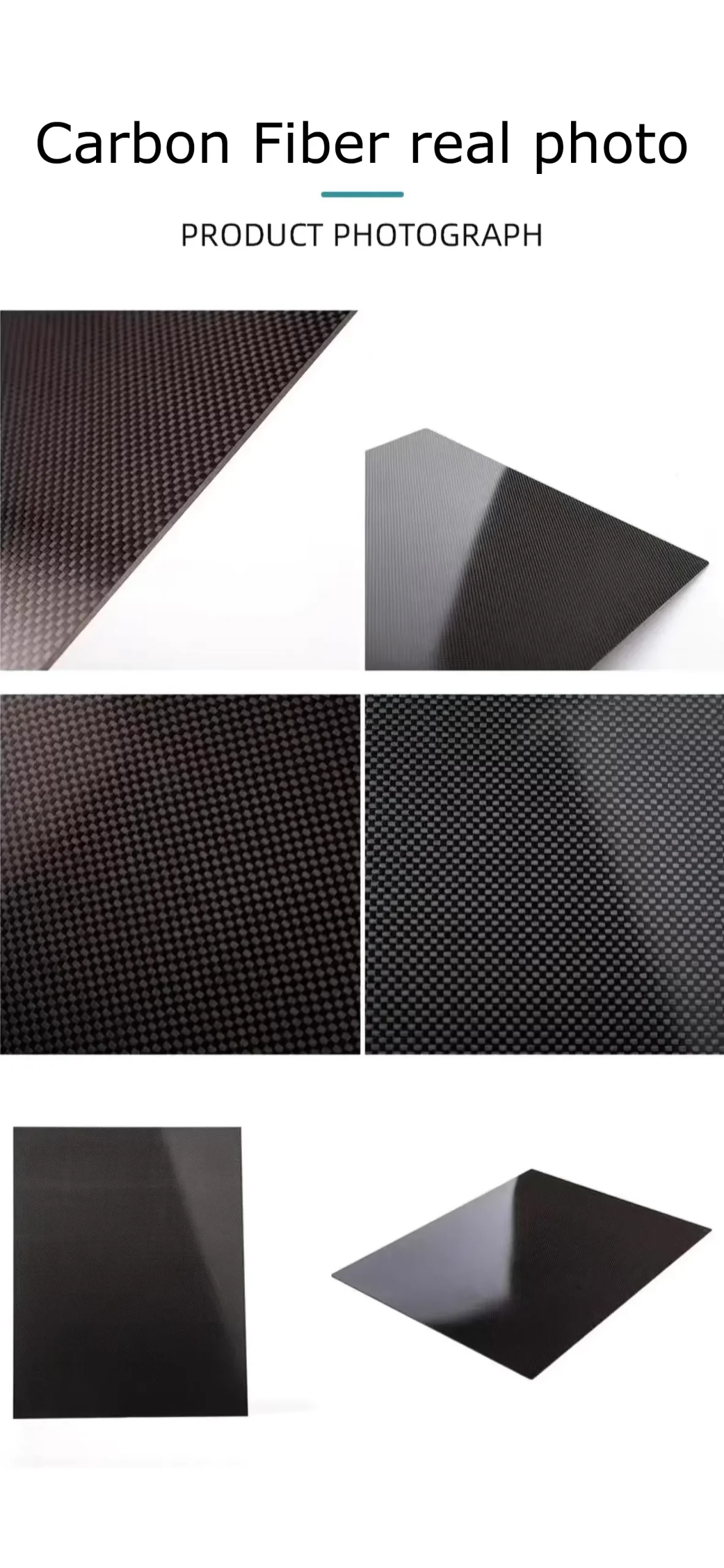 Various carbon fiber materials on sizes specifications thicknesses and textures