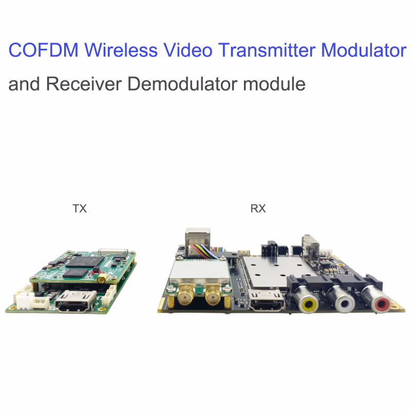 COFDM Wireless Video Transmitter Modulator and Receiver Demodulator