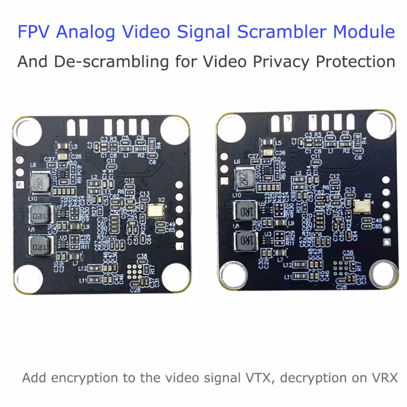 FPV Analog Video Signal Scrambler Module and De-scrambling for Video Privacy Protection